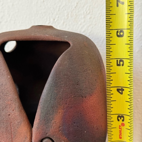 Vintage Signed Jerry Lee Organic Minimalist Raku Vase or Object - Picture 9 of 9